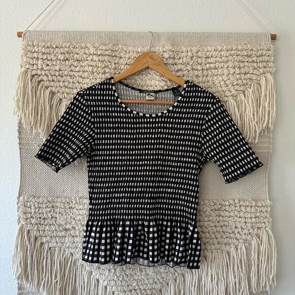 NWT: Scotch & Soda Gingham Smocked Top - Picture 1 of 6